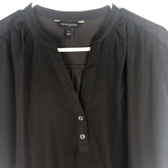 Banana Republic brown sleeveless dolman v neck blouse S - Picture 5 of 11